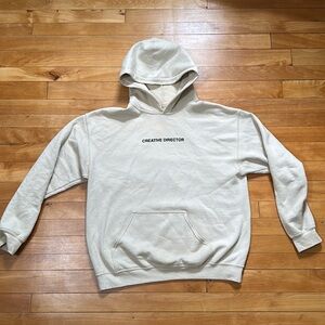 Creative Director tan beige sweatshirt